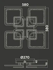 Потолочная люстра Ambrella FA FA4423