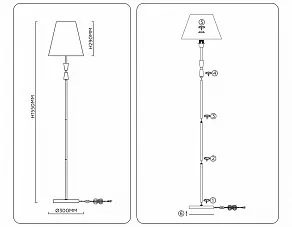 Торшер Ambrella Light LH LH75059 Торшер Ambrella Light LH LH75059