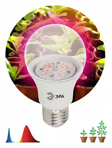 Лампа светодиодная Эра  E27 12Вт 1310K A60-12S 9W DR/B PPF1.4umol/J Filcker 10%
