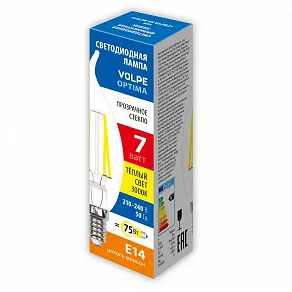 Лампа светодиодная Volpe  E14 7Вт 3000K UL-00008340