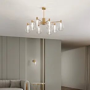 Люстра на штанге Eurosvet Magma 60175/8 латунь