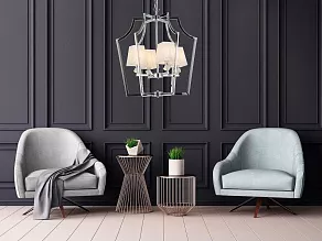 Подвесная люстра LUMINA DECO Montero LDP 1249-4 CHR+WT