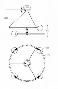 Подвесной светильник Maytoni Balance MOD317PL-04B