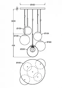 Подвесной светильник Maytoni Basic form MOD521PL-05G