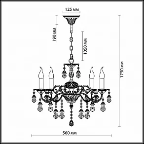 Подвесная люстра Odeon Light Mariani 2890/5