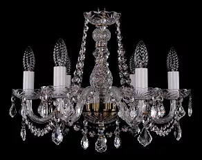 Подвесная люстра Bohemia Ivele Crystal 1402 1402/6/160/Pa/Leafs