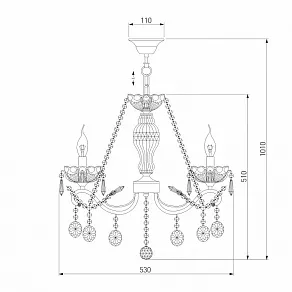 Потолочная люстра Eurosvet Teodore 10103/5 хром/дымчатый хрусталь Strotskis