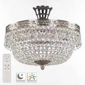 Потолочная люстра Bohemia Ivele Crystal 1901 19011/35IV/LED-DIM Ni