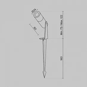 Наземный низкий светильник Maytoni Bern O050FL-L2GF3K
