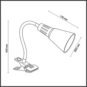 Настольная лампа офисная Odeon Light Mosko 3387/1WA