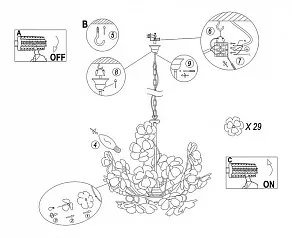 Подвесная люстра Globo Phoenix 51538-3H