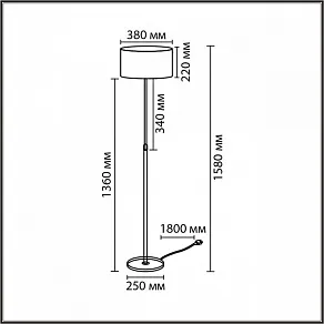 Торшер Lumion IRISA 8358/1F