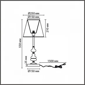 Настольная лампа декоративная Lumion KENTUKI 8283/1T