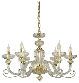 Подвесная люстра Newport ANNETTE 8626/C mat.soft gold clear