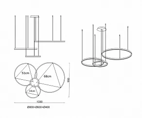 Подвесной светильник Kink Light Тор 08223,36PA(3000K)