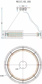 Подвесной светильник Wertmark Patricia WE117.03.103