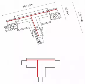 Токопровод T-образный правый Nowodvorski Ctls Power 8703