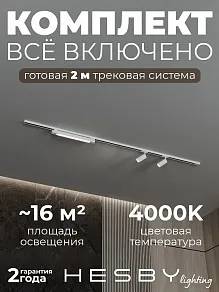 Комплект трековый Hesby Lighting №5 однофазная накладная Skylite HSBL_kompl_S005_NI2W4K