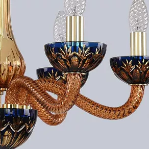 Подвесная люстра Bohemia Ivele Crystal Ivele Crystal 2 1309/6/200 G Am/Amber-Blue/H-1I