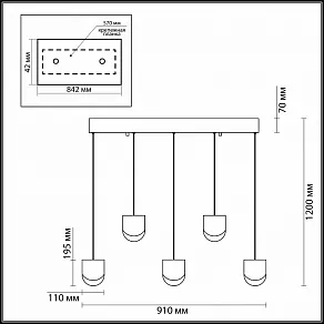 Подвесной светильник Odeon Light Rebel 3861/29L