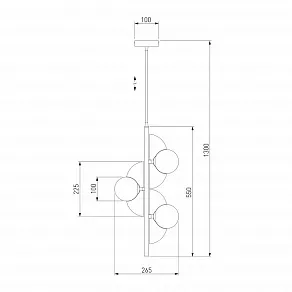 Подвесная люстра Eurosvet Futura 50143/3 золото/черный