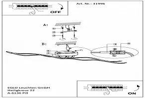 Потолочная люстра Eglo Roncade 31996