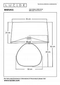 Настольная лампа декоративная Lucide Maduka 10550/81/30