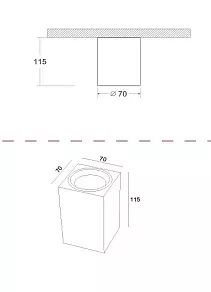 Накладной светильник Maytoni Focus C011CL-01B