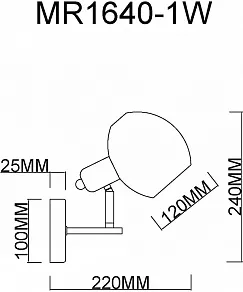 Бра MyFar Diana MR1640-1W