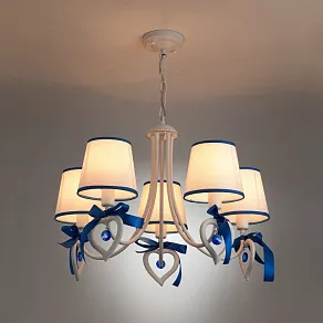 Подвесная люстра Eurosvet 60066 60066/5 белый/синий