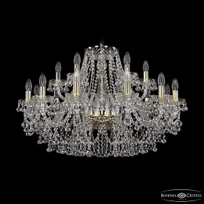 Подвесная люстра Bohemia Ivele Crystal 1409 1409/12+6/300 G