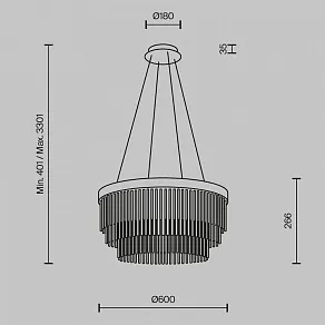 Подвесной светильник Maytoni Trove MOD486PL-L38BSK