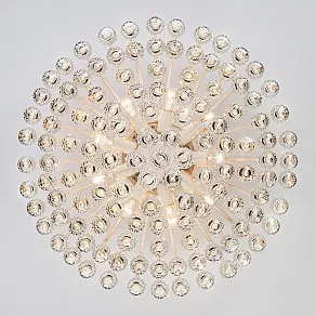 Потолочная люстра Eurosvet Ostiniya 3299/9 белый с золотом/прозрачный хрусталь Strotskis