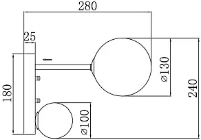 Бра Freya Sphirity FR5376WL-02B