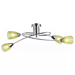 Люстра на штанге Freya Flash FR5103-CL-04-GN