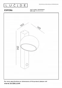 Бра Lucide Esfera 23274/09/31