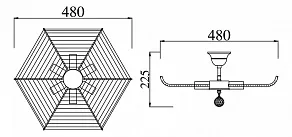 Люстра на штанге Maytoni Spike S200-PT50-G
