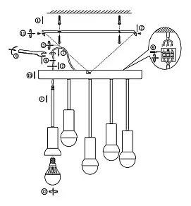 Потолочная люстра Globo Kimberly 56044-5