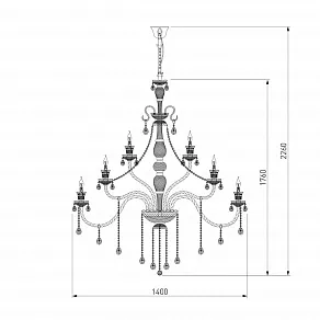 Потолочная люстра Bogate's Gabrielle 336 Strotskis