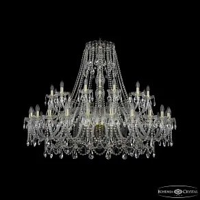 Подвесная люстра Bohemia Ivele Crystal 1411 1411/24+12/530 G