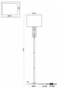 Торшер Freya Riverside FR1007FL-01BS