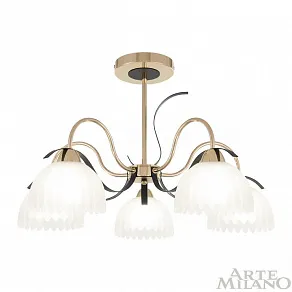 Люстра на штанге Arte Milano Napoli-327306 327306/5 FG+BK