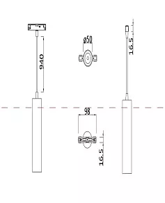Подвесной светильник Maytoni Focus LED TR016-2-12W4K-B