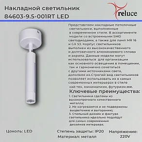 Светильник на штанге Reluce  84603-9.5-001RT LED5W*2W WT