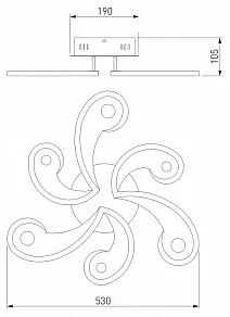 Потолочная люстра Eurosvet Rosie 90093/6 белый 51W
