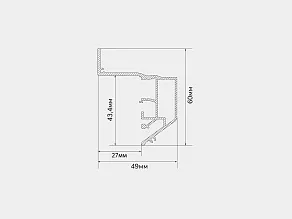Профиль встраиваемый SWG PRO ARC FSC-27-BL-2