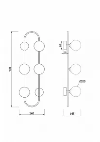 Накладной светильник Freya Inversion FR5233WL-04BS