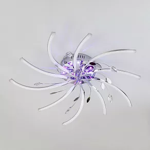 Потолочная люстра Eurosvet Windmill 90125/10 хром 97,5W