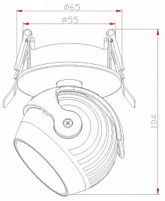 Встраиваемый светильник на штанге Fiberli 7002-ZZ10W 12130502