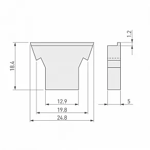 Заглушка для профиля Arlight KLUS 027736